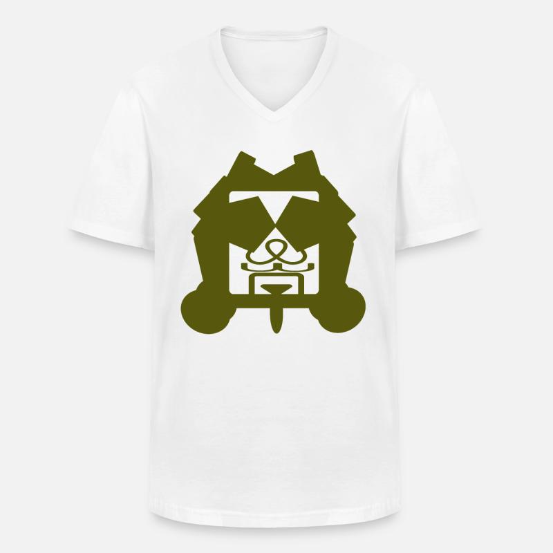 Herr Punkt - Männer-T-Shirt mit V-Ausschnitt - Weiß