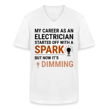 Elektriker Humor Elektrotechniker Ingenieur - Männer-T-Shirt mit V-Ausschnitt - Weiß - Vorne - AI Model Male 185 light (185cm)