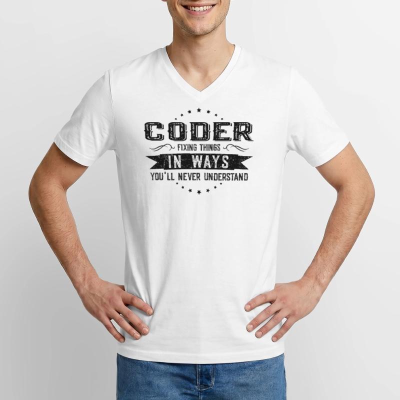 Programmer Colleagues Gift Profession Saying Men's V-Neck T-Shirt