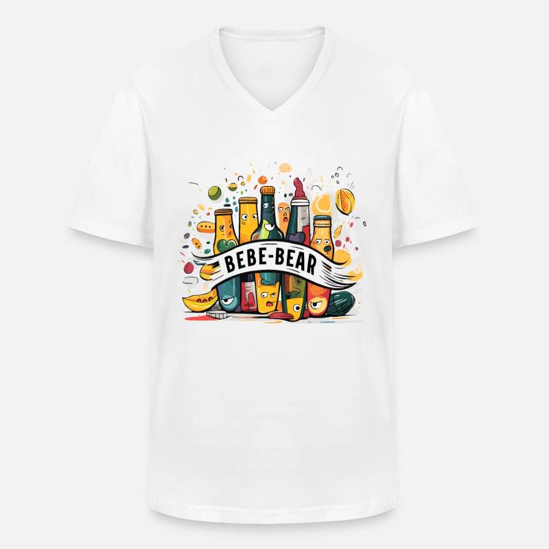 Bürsten & Gebräue - Männer-T-Shirt mit V-Ausschnitt - Weiß