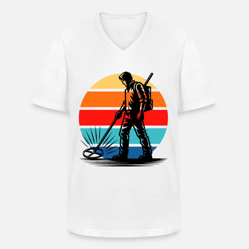 Sondeln Metalldetektor - Männer-T-Shirt mit V-Ausschnitt - Weiß