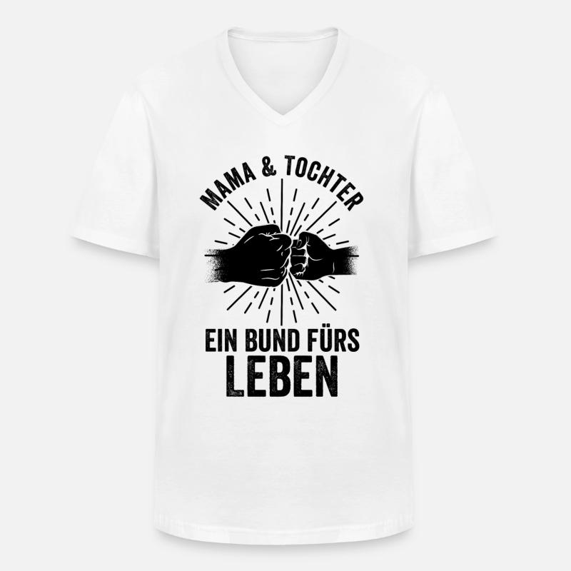 Mutter Mama Und Tochter - Männer-T-Shirt mit V-Ausschnitt - Weiß