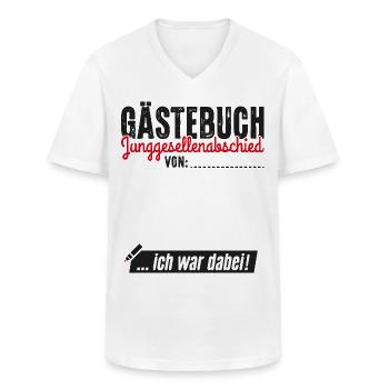 JGA Männer T-Shirt Bräutigam Junggesellenabschied - Männer-T-Shirt mit V-Ausschnitt - Weiß - Vorne - AI Model Male 185 light (185cm)