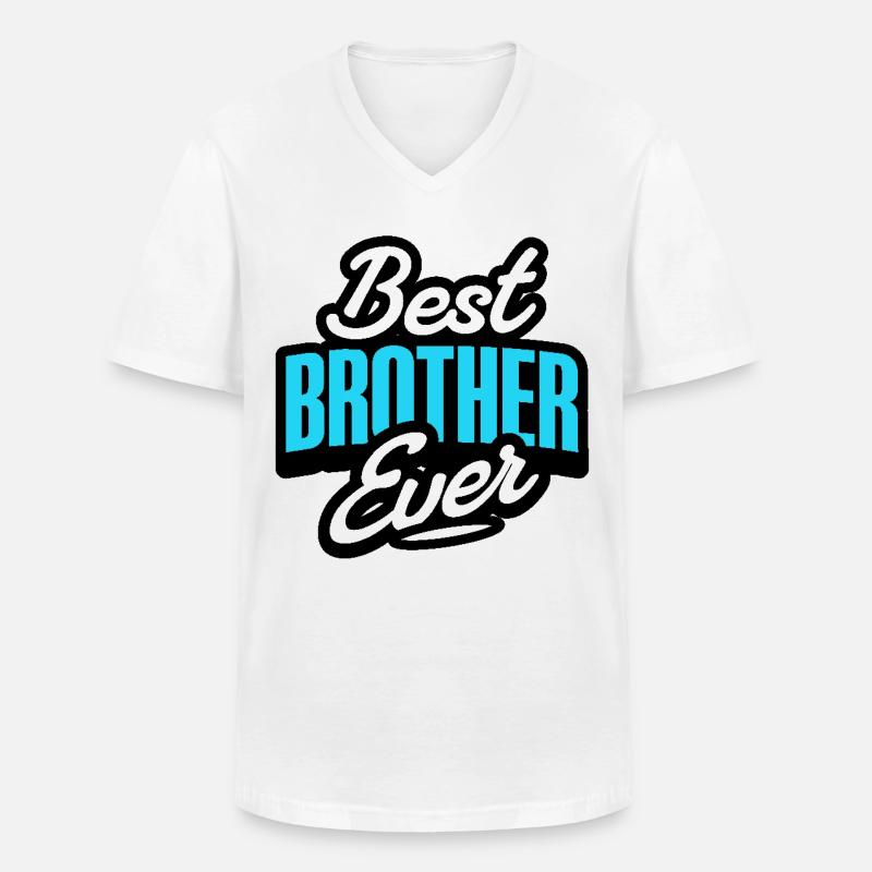 Bester Bruder - Männer-T-Shirt mit V-Ausschnitt - Weiß