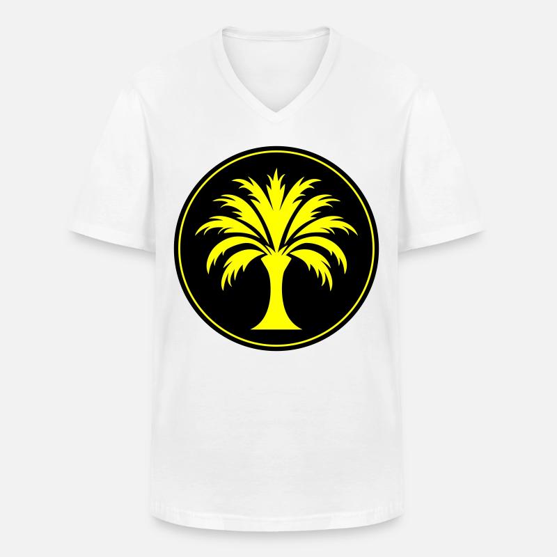 Palme Symbol - Männer-T-Shirt mit V-Ausschnitt - Weiß