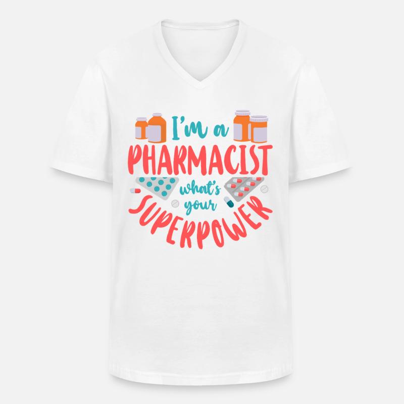Pharmacy Tech Technician - Men's V-Neck T-Shirt - white