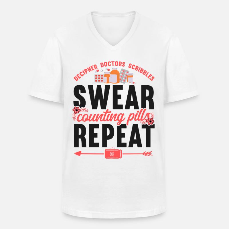 Pharmacy Tech Technician - Men's V-Neck T-Shirt - white