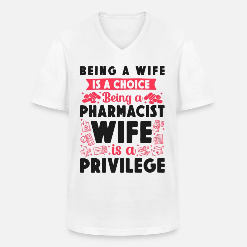 Pharmacy Tech Technician - Männer-T-Shirt mit V-Ausschnitt - Weiß