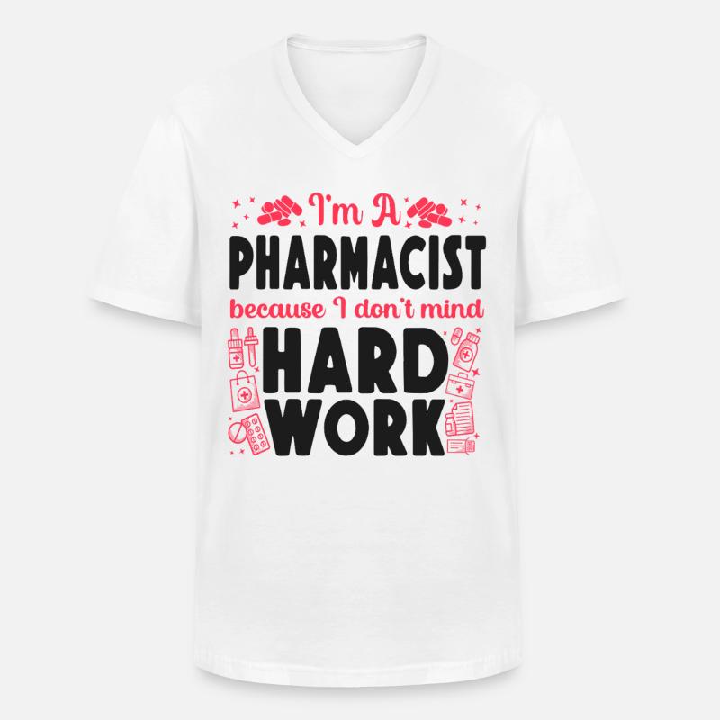 Pharmacy Tech Technician - Männer-T-Shirt mit V-Ausschnitt - Weiß