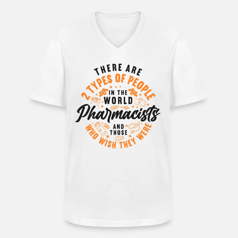 Pharmacy Tech Technician - Männer-T-Shirt mit V-Ausschnitt - Weiß