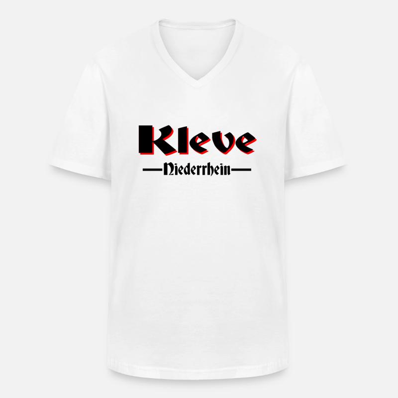 Kleve schwarz rot - Männer-T-Shirt mit V-Ausschnitt - Weiß