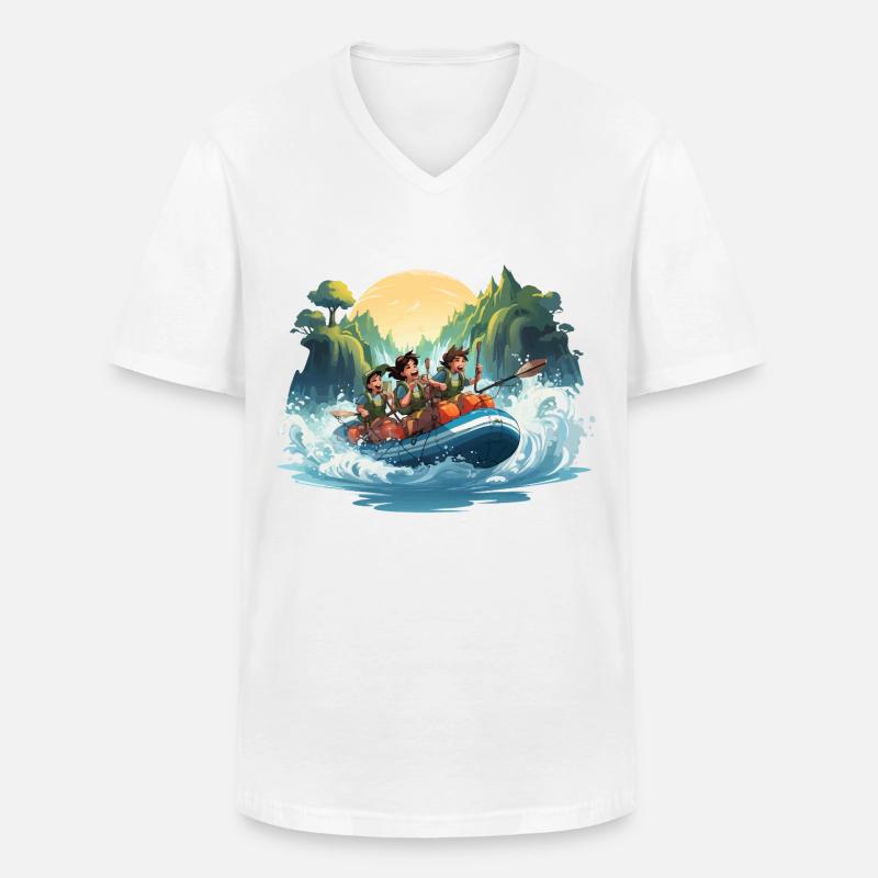 Die Rapids Raiders - Männer-T-Shirt mit V-Ausschnitt - Weiß