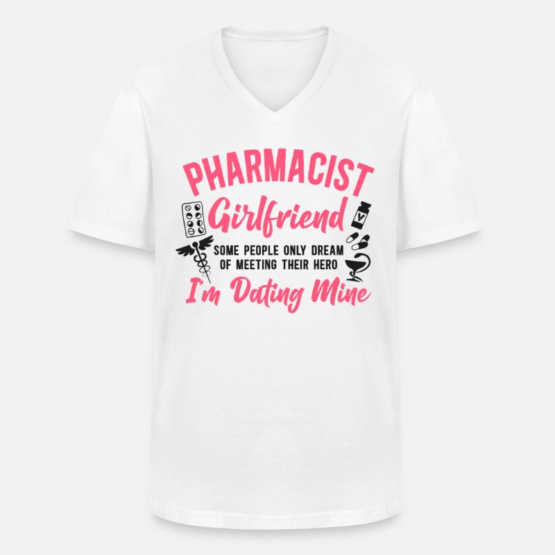 Pharmacy Tech Technician - Männer-T-Shirt mit V-Ausschnitt - Weiß