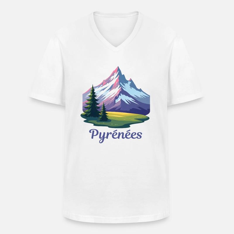 Pyrenaeen Pyrenees - Männer-T-Shirt mit V-Ausschnitt - Weiß