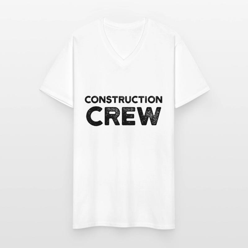 Construction worker team construction construction site construction manager Men's V-Neck T-Shirt