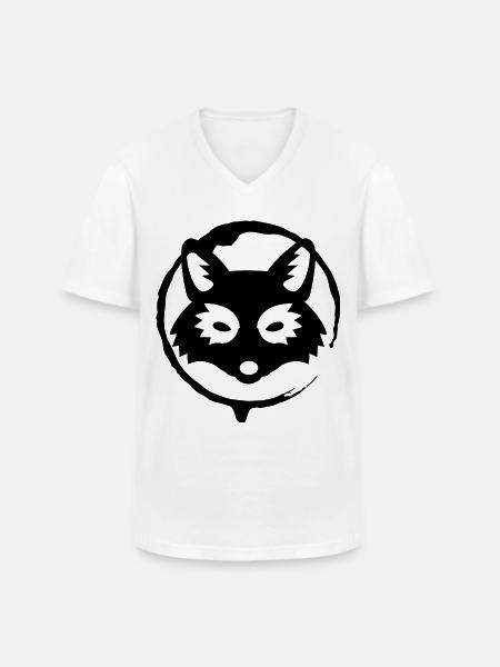 Fuchs - Fox - Naturschutz - Waldtier - Männer-T-Shirt mit V-Ausschnitt - Weiß