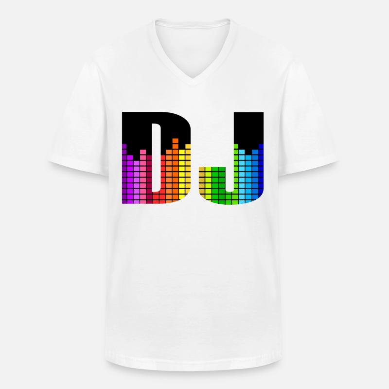 DJ Bunter Equalizer - Männer-T-Shirt mit V-Ausschnitt - Weiß
