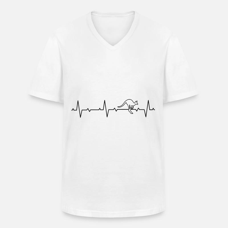 Känguru Beuteltiere Kängurus Beuteltier Säugetiere - Männer-T-Shirt mit V-Ausschnitt - Weiß