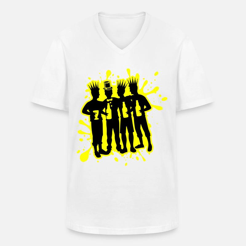 Bachelor Bräutigam Team Junggesellen - Männer-T-Shirt mit V-Ausschnitt - Weiß
