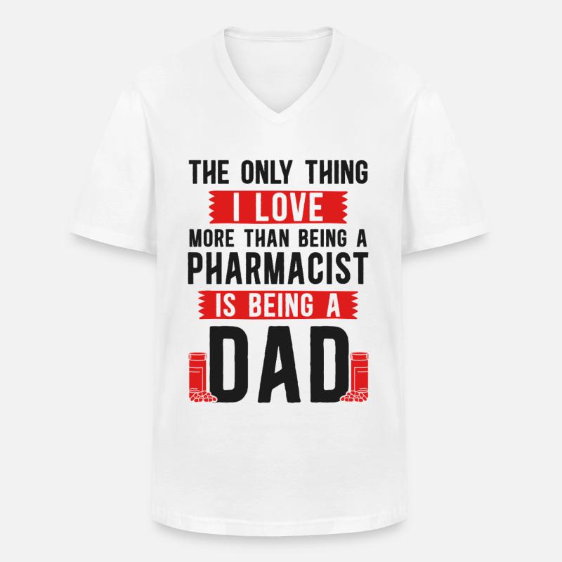 Pharmacy Tech Technician - Männer-T-Shirt mit V-Ausschnitt - Weiß