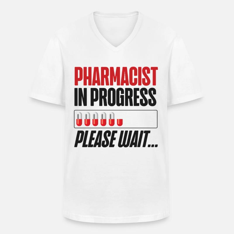 Pharmacy Tech Technician - Männer-T-Shirt mit V-Ausschnitt - Weiß
