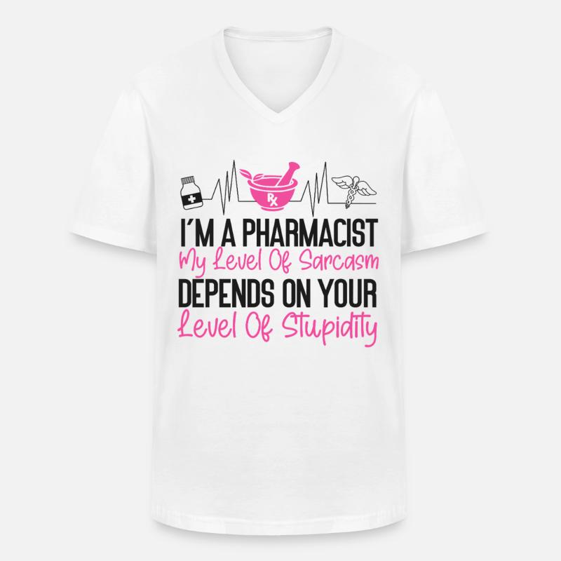 Pharmacy Tech Technician - Männer-T-Shirt mit V-Ausschnitt - Weiß