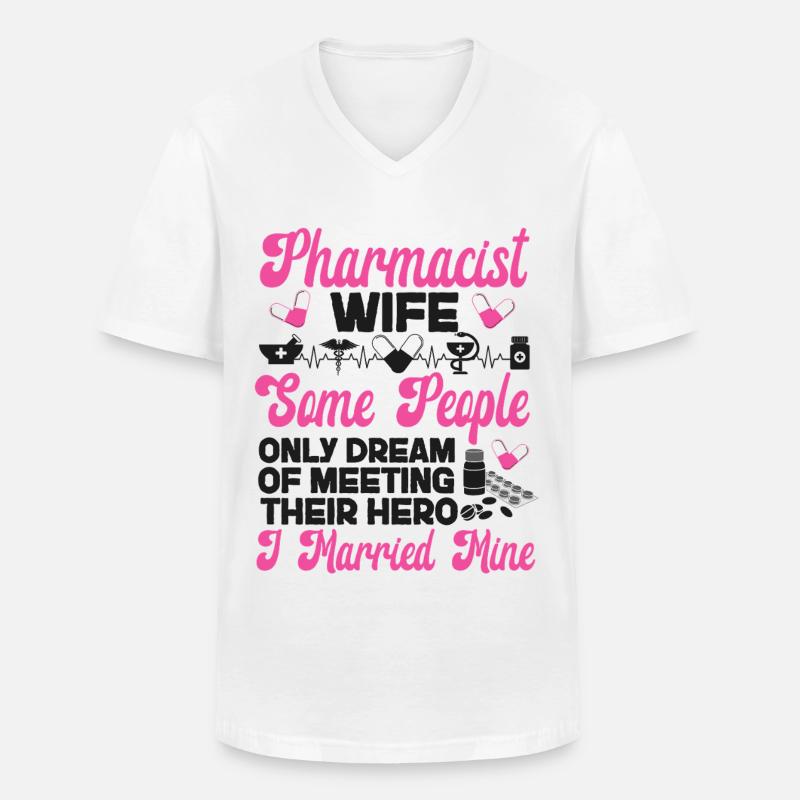 Pharmacy Tech Technician - Männer-T-Shirt mit V-Ausschnitt - Weiß