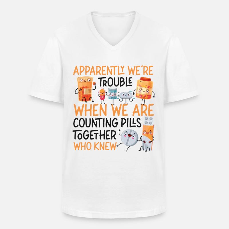 Pharmacy Tech Technician - Männer-T-Shirt mit V-Ausschnitt - Weiß