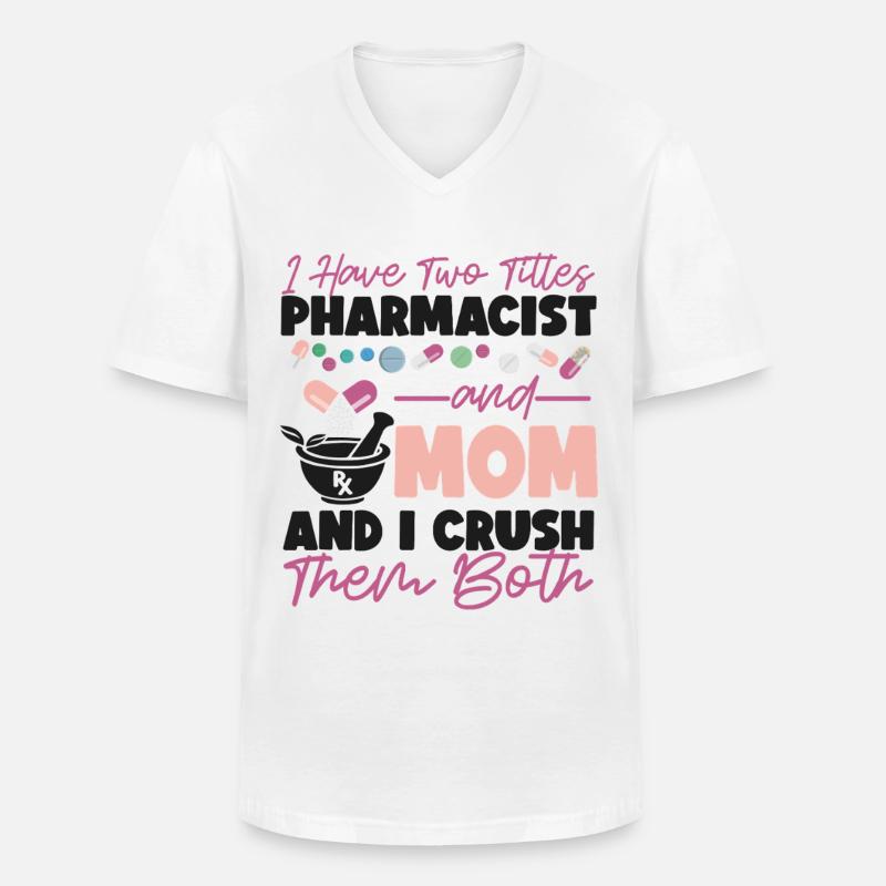 Pharmacy Tech Technician - Männer-T-Shirt mit V-Ausschnitt - Weiß