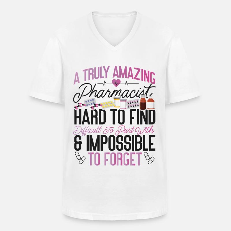 Pharmacy Tech Technician - Männer-T-Shirt mit V-Ausschnitt - Weiß