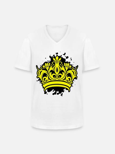 Crown Symbol Blobs - Men's V-Neck T-Shirt - white