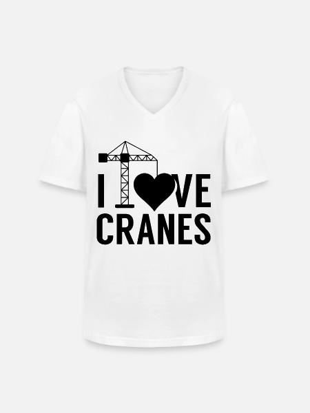 J’aime grue grutier - T-shirt col V Homme - blanc