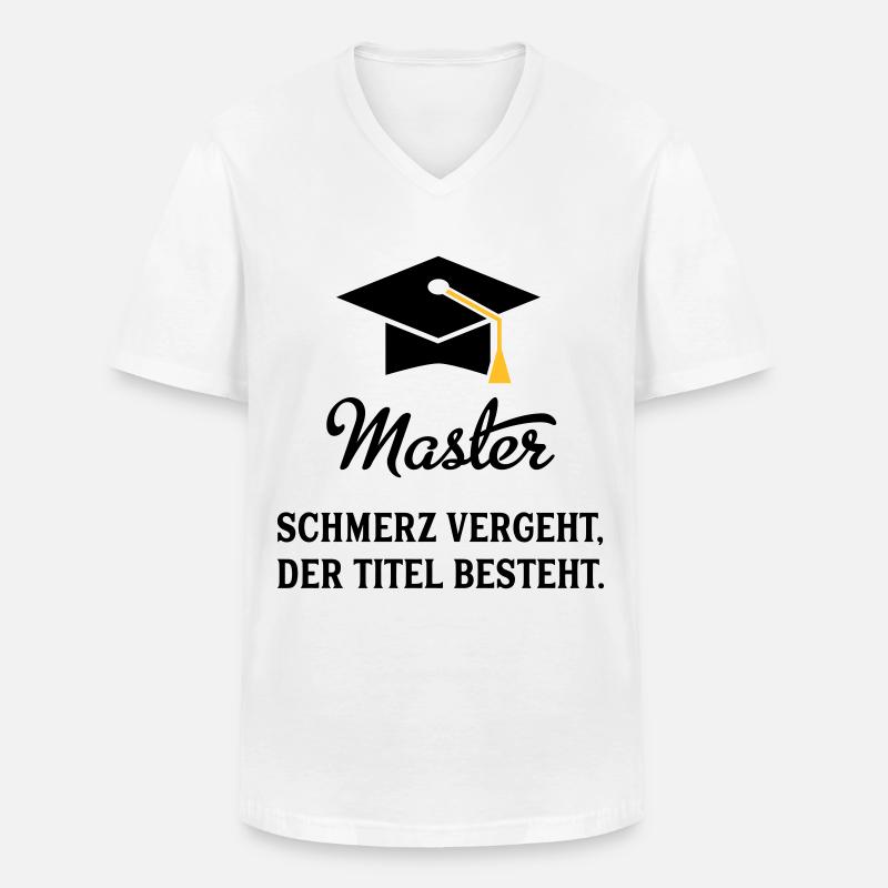 master - Männer-T-Shirt mit V-Ausschnitt - Weiß