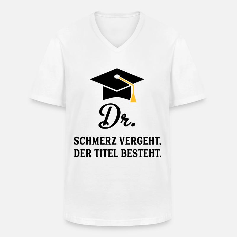 dr - Männer-T-Shirt mit V-Ausschnitt - Weiß