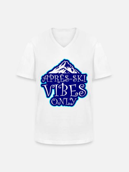 Après-ski vibes only - Men's V-Neck T-Shirt - white