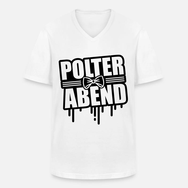 Polterabend Junggesellenabschied - Männer-T-Shirt mit V-Ausschnitt - Weiß