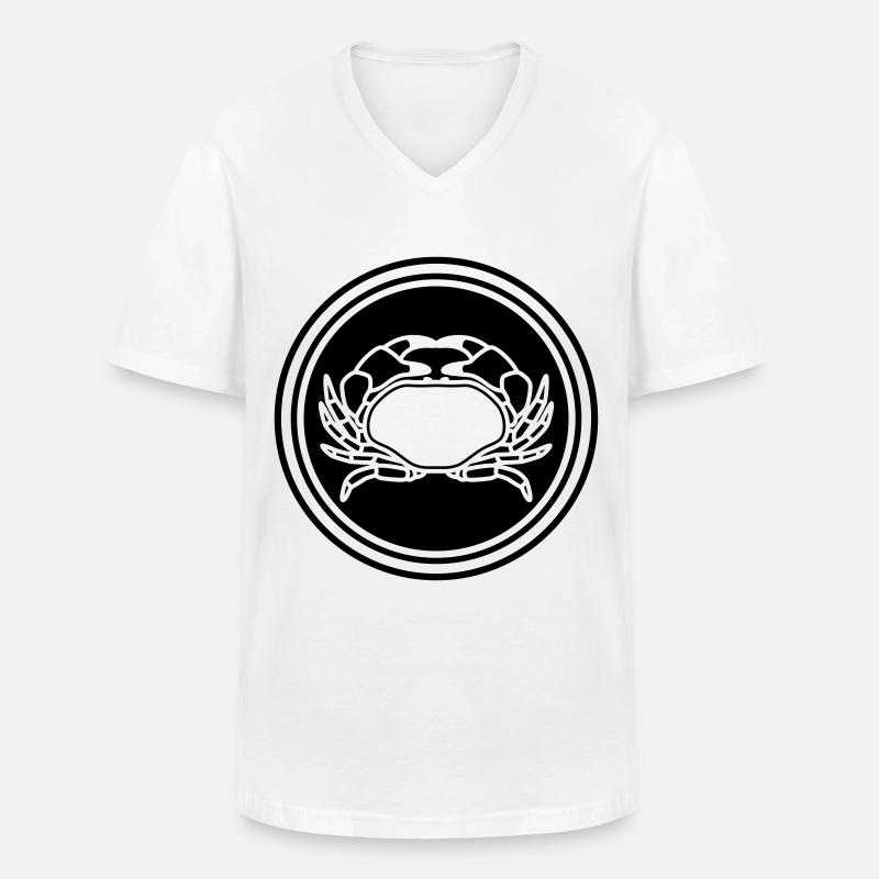 Krebs tier - Männer-T-Shirt mit V-Ausschnitt - Weiß