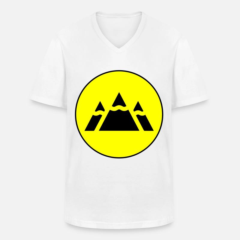 Berge - Männer-T-Shirt mit V-Ausschnitt - Weiß