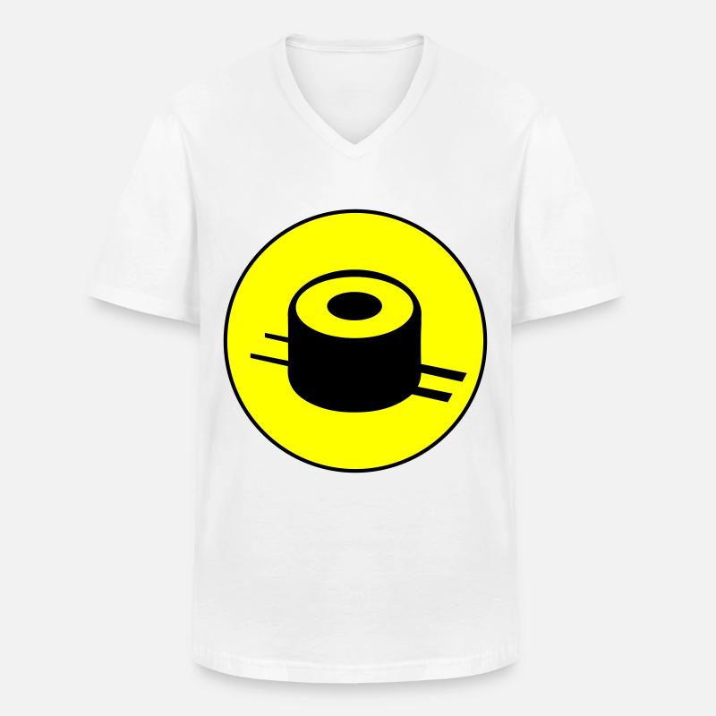 Sushi icon Kreis - Männer-T-Shirt mit V-Ausschnitt - Weiß