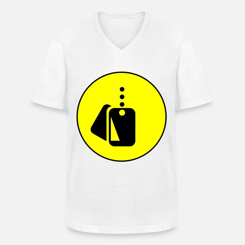 Abzeichen Icon symbol - Männer-T-Shirt mit V-Ausschnitt - Weiß