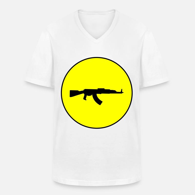 Gewehr icon symbol - Männer-T-Shirt mit V-Ausschnitt - Weiß