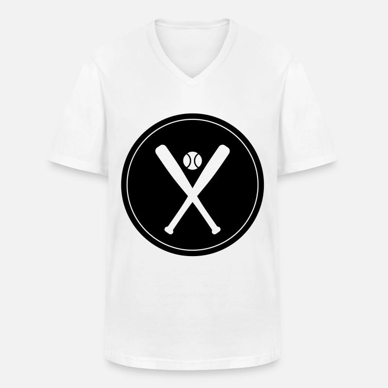 Baseball symbol - Männer-T-Shirt mit V-Ausschnitt - Weiß