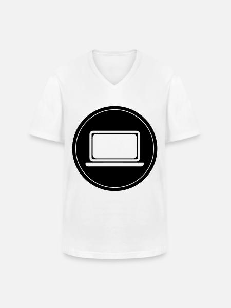 Laptop Pc Office - Men's V-Neck T-Shirt - white