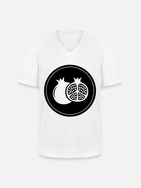 Pomegranate icon - Men's V-Neck T-Shirt - white