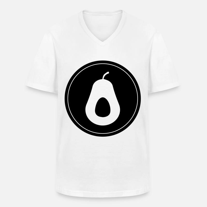Avocado symbol - Männer-T-Shirt mit V-Ausschnitt - Weiß