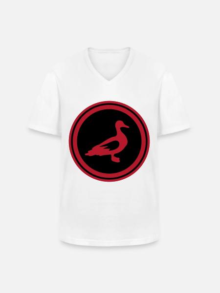 Duck animal - Men's V-Neck T-Shirt - white