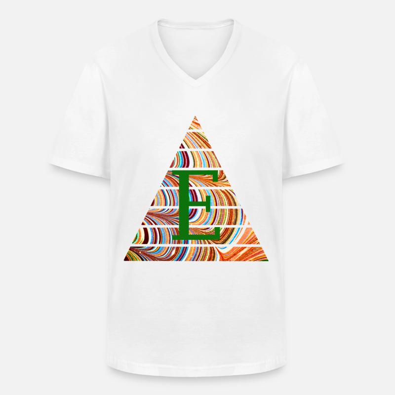 dreieck e 56 e - Männer-T-Shirt mit V-Ausschnitt - Weiß