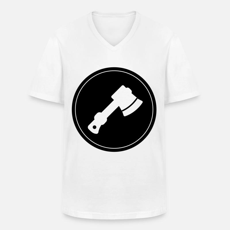 Kletterausrüstung Kreis eispickel - Männer-T-Shirt mit V-Ausschnitt - Weiß