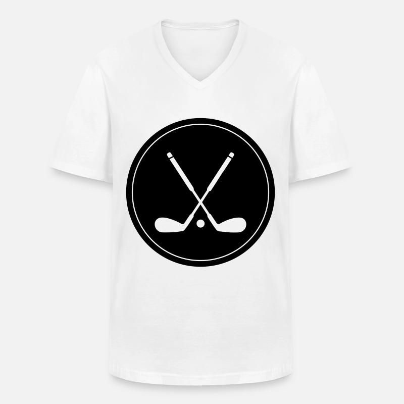 Golf symbol - Männer-T-Shirt mit V-Ausschnitt - Weiß
