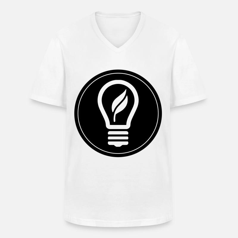 Glühbirne Symbol - Männer-T-Shirt mit V-Ausschnitt - Weiß